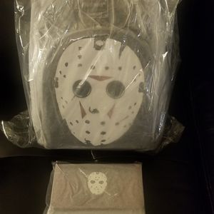 Loungefly Friday the 13th JASON Voorhees Backpack and Matching Wallet